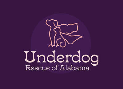 Underdog Rescue - Branding branding dog and cat purple rescue