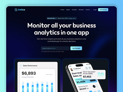 Business Analytics Website Design (Hero Section) analy branding business website dashboard design e commarce graphic design hero icons landing page logo motion graphics new popular saas sales website ui uiux web design website design