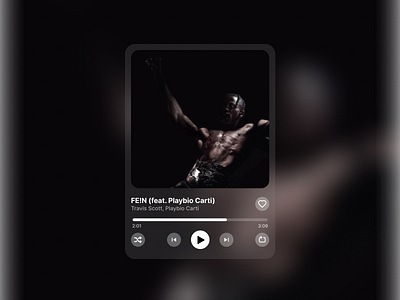 Music App - Play Component - Ui/UX components glass effect music music app play music songs spotify ui ux