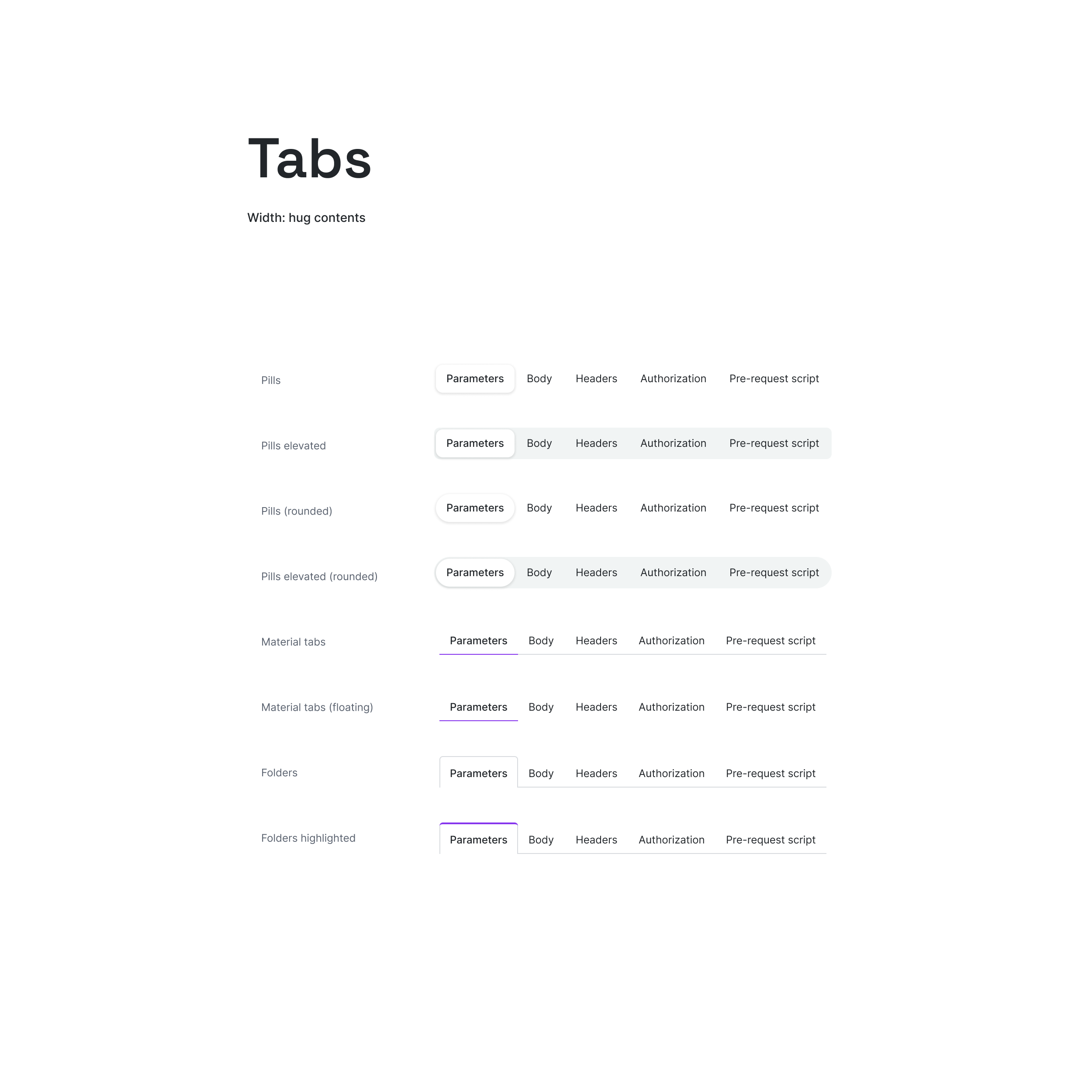 Tabs component - Light & Dark | Cohezly component design system folders pills tab tabs ui