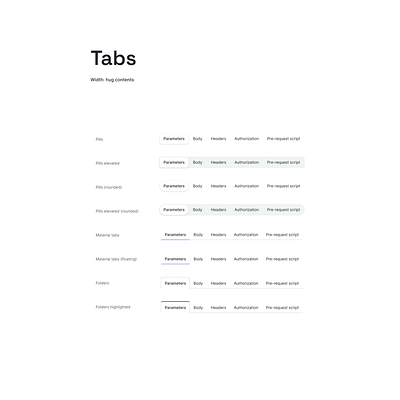 Tabs component - Light & Dark | Cohezly component design system folders pills tab tabs ui