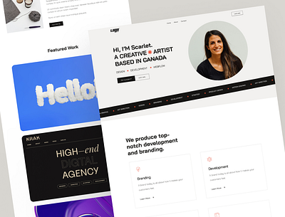 Designer Portfolio Website Design Landing Page designer landing page portfolio portfolio website uiux user interface web design web development website design wordpress