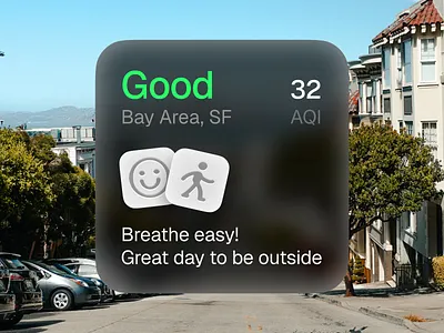 Air quality monitoring widget dailyui design interface simple ui uiux