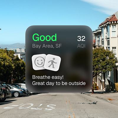 Air quality monitoring widget dailyui design interface simple ui uiux