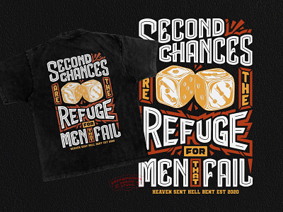 Second Chance Are The Refuge For Men That Fail - Lettering Quote apparel branding custom lettering customlettering design dice illustration graphic design handdrawn handlettering lettering lettering quote logo logotype quote lettering tee tshirt design typography unique design vintagedesign