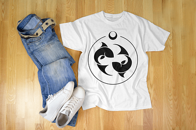 T Shirt Mockup - Zodiac Signs : Pisces adobe illustrator adobe photoshop creatives designing graphic design illustrations pisces tshirt design tshirt mockup zodiac sign zodiac sign tshirt