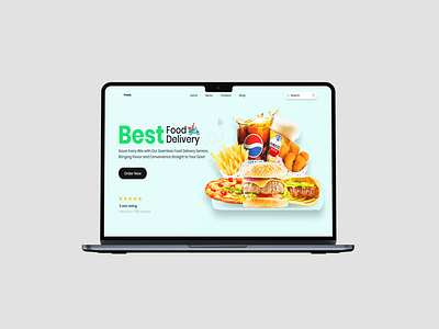 Food Delivery Landing Page | UI Design | Daily UI #003 003 daily ui 003 dailyui dailyui033 design ui ui design web design