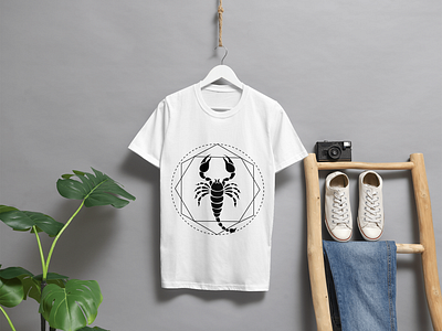 T Shirt Mockup - Zodiac Signs : Scorpio adobe illustrator adobe photoshop creatives graphic design illustrations mockup scorpio tshirt designing tshirt mockup zodiac signs zodiac tshirts