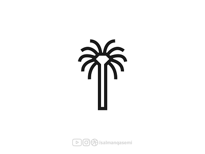 Palm diamond logo palm tree لوجو