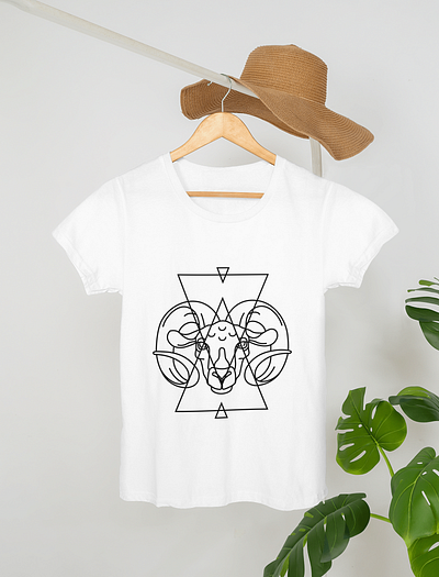 T Shirt Mockup -Zodiac Signs : Aries adobe illustrator adobe photoshop aries creatives designing illustrations mockup tshirt designing tshirt mockup zodiac signs zodiac tshirts
