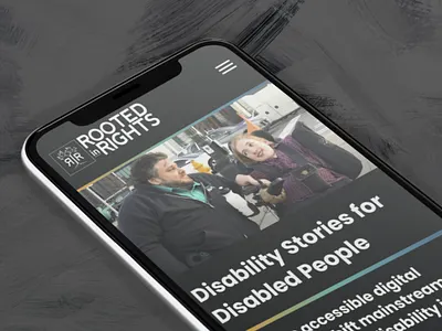 Rooted In Rights - WebSite Design with a focus on Accessibility accessibility branding dark mode information architecture site design website design