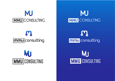 MMU Consulting: Tech Company Branding blue brand branding company coorporate design font graphic design illustrator logo professional tech typography vector