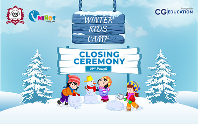 Winter Kids Camp Design graphic design