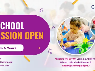 PreSchool Admission Flex design graphic design