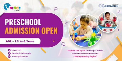 PreSchool Admission Flex design graphic design