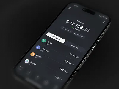 crypto app // close-up angle crypto crypto app design hero section logo mobile mobile design ui ux web web 3 web3 webdesign