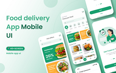 food delivery app ui design app app design app screen app ui app ui design branding design illustration logo ui ui design ui ux