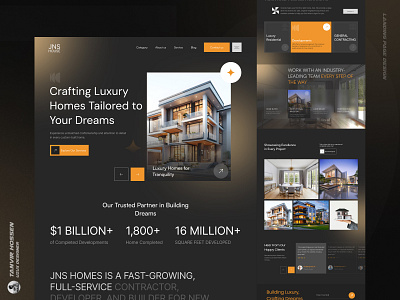 🌟 Crafting Luxury Homes, Redefining Dreams creativedesign designinspiration dribbbleshowcase elegantdesign graphic design homebuilder interiordesign landingpagedesign minimaldesign moderndesign prototypedesign realestatedesign responsivedesign uidesign uiux uxdesign webdesign webdevelopment websitedesign