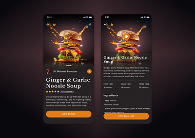 Daily UI Day 40 — Recipe 🍳 colourpallate cooking design figma recipe typography ui