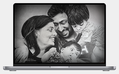 Charcoal Family Portrait – Vineeth Sreenivasan & Family 🖤✨ art storytelling black and white art celebrity art charcoal drawing dribbble artists emotional art family bonding family portrait art fine art charcoal hand drawn masterpiece portrait drawing realistic charcoal sketch artist south indian artists vineeth sreenivasan