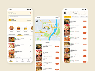 🍕 Food Delivery App UI Design app concept app interface clean ui delivery app food app food delivery app food tech mobile application mobile ui modern design navigation design pizza app restaurant app ui ui inspiration user experience