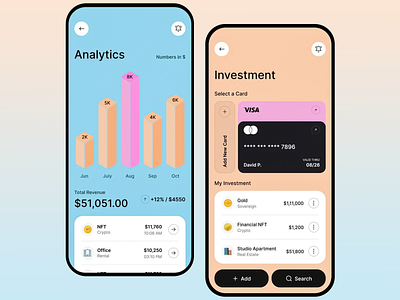 RevAnalytics app design analytics app app budget optimization business tools cash revenue tracker data visualization finance app financial overview investment analytics investment app investment tools mobile app mobile app interface modern finance app personalized analytics revenue tracker ui ui app design ux ux ui design