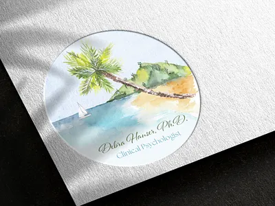 Illustration // Debra Hauser's Logo graphic design illustration watercolor