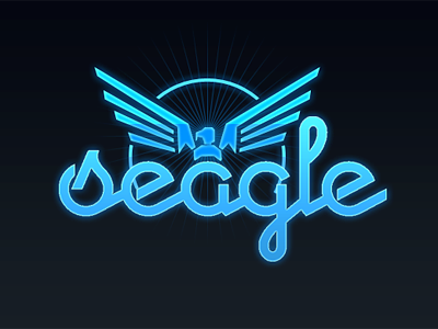Seagle black blue brand eagle logo sea