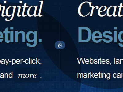 Newest version ampersand blue dark homepage