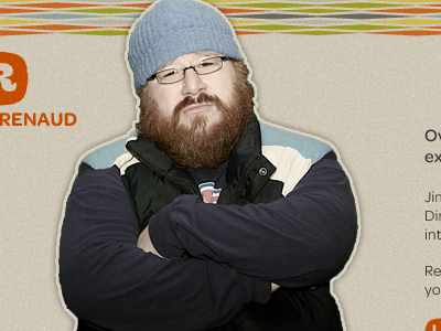 Portfolio bad ass beanie beard blue hat mid century pattern portfolio sexy