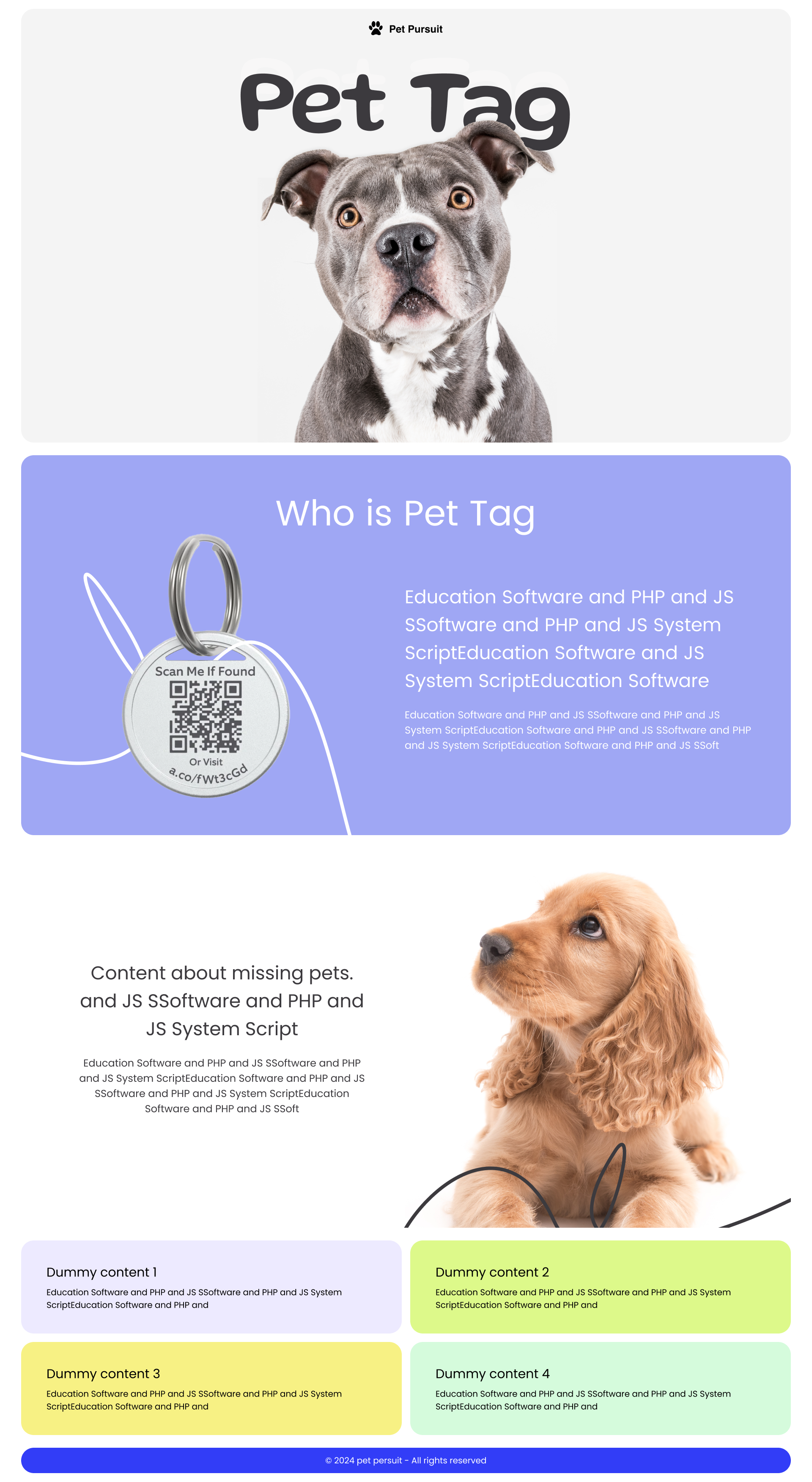 Pet Pursuit – Landing Page Design 🐾 by Akhil Venu on Dribbble