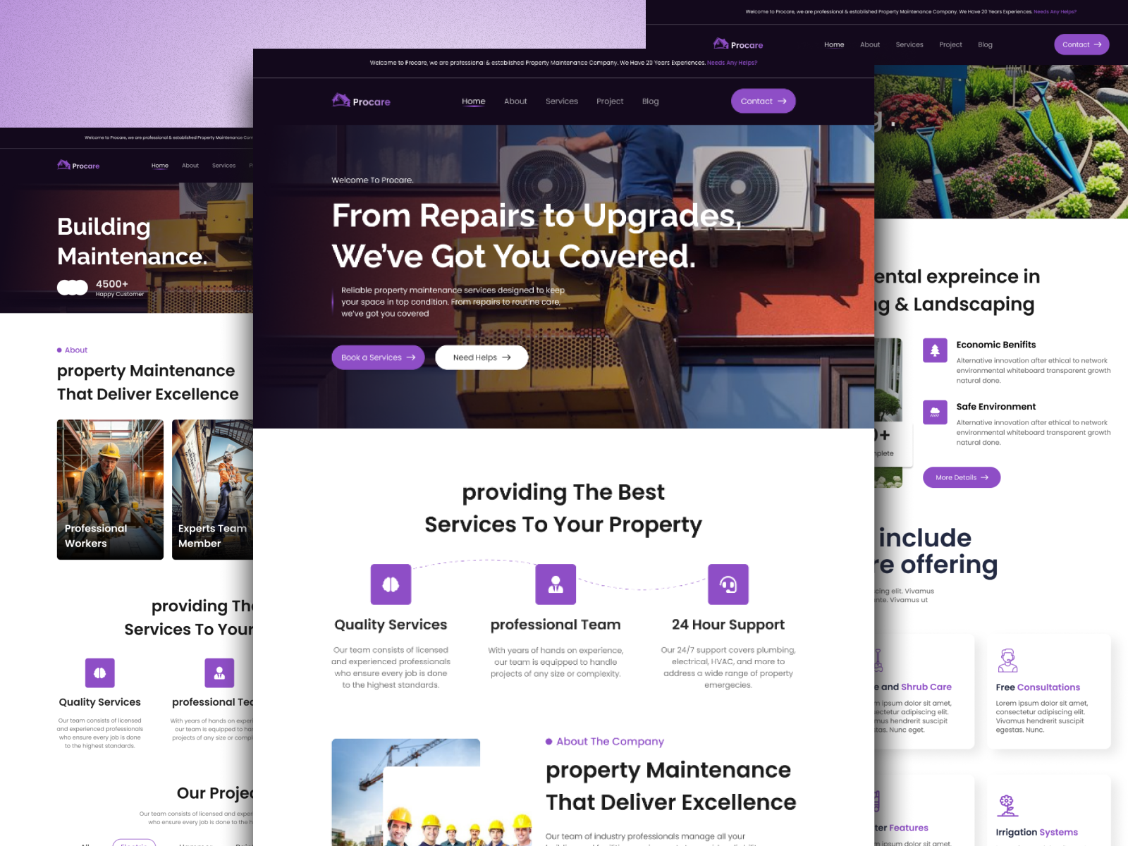 Example of Business Website UI/UX Design  