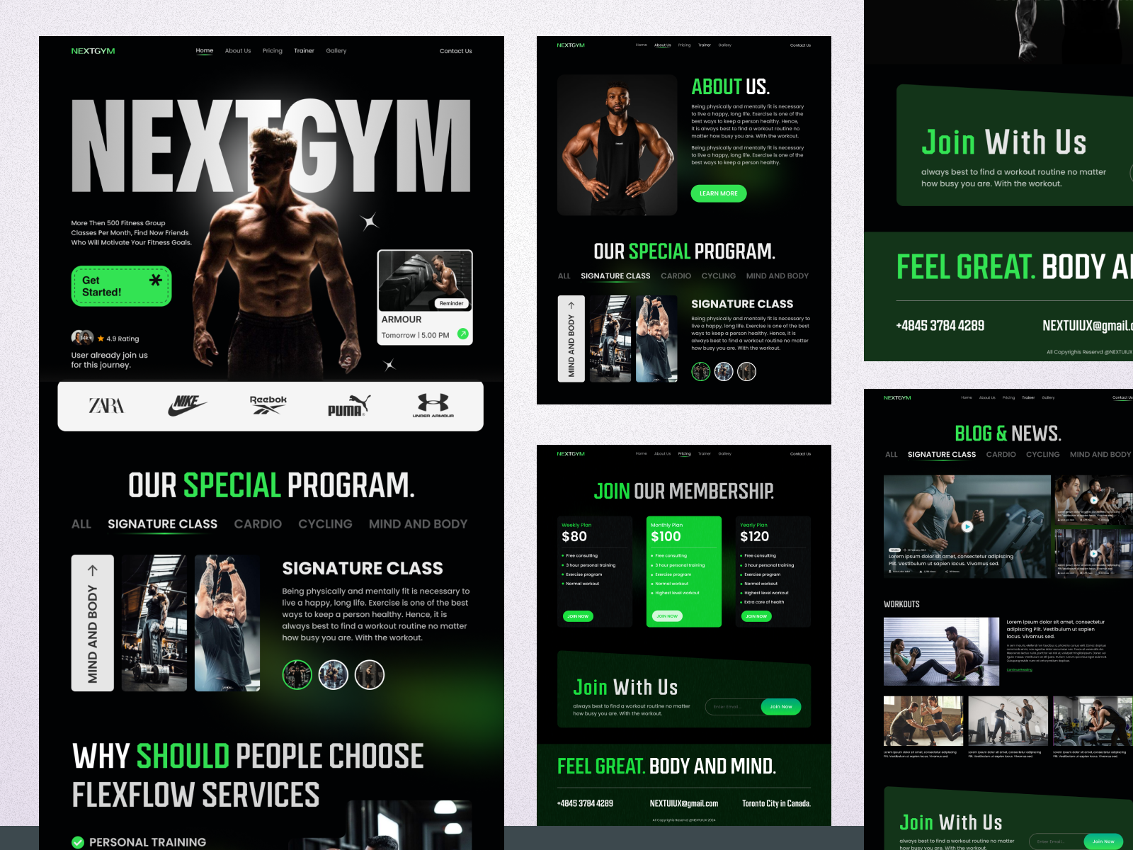 Example of Website UI Design 