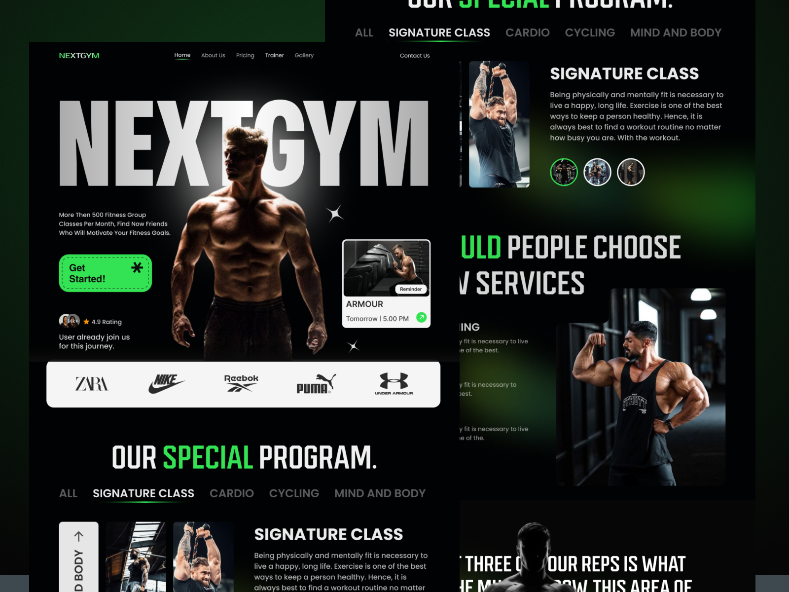 Example of Website UI Design 