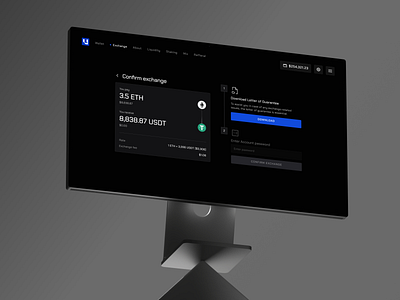 Ultima / Confirm exchange branding coin crypto crypto project design desktop etherium illustration landing send money ui design uidesign