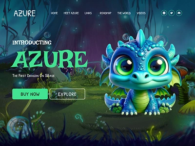 Azure - Crypto Website crypto landing page disney disney website figma landing page ui web design