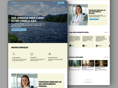 Website para Psicólogos calm clean clean website healthcare design landing page mental health minimal minimalism minimalist psichologist psychology psychology website ui uiux ux webdesign website website design