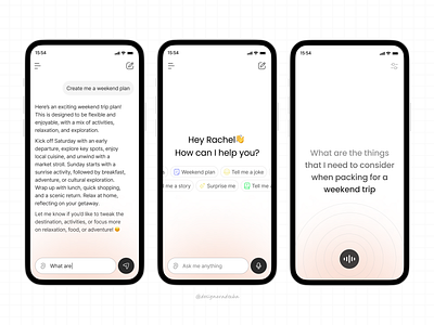 AI-Powered Chat App ai app chat figma messaging ui ux voice assistant