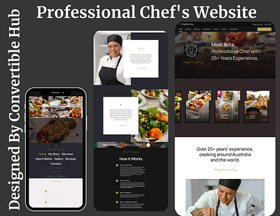 Professional Chef's Website I Designed On Word Press branding chef design food production funnel graphic design illustration logo ui vector website