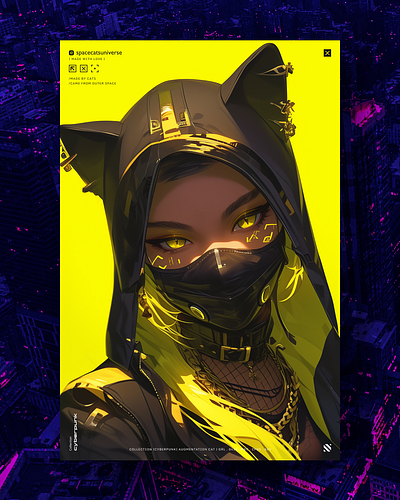 💛🖤 ai branding cat daliy design illustration poster print