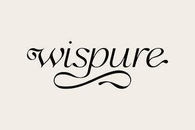 Wispure logotype airy analogue branding graphic design logo logotype organic skincare type