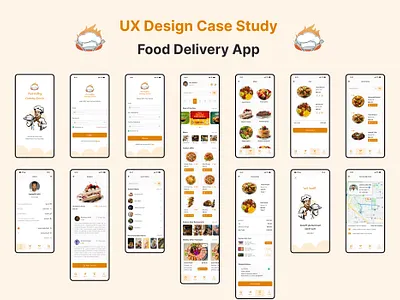 Food Delivery App UX UI Design adobe photosho adobe photoshop app app design branding case study design figma food delivery app illustration logo mobile app ui ui design ui ux ux ux design web ui