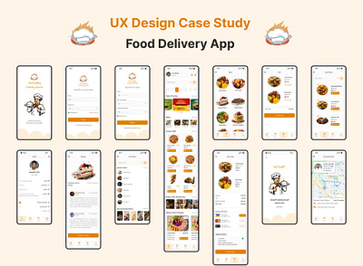 Food Delivery App UX UI Design adobe photosho adobe photoshop app app design branding case study design figma food delivery app illustration logo mobile app ui ui design ui ux ux ux design web ui