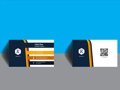 Clean and corporate design makes this business card suitable for business card card card design name card