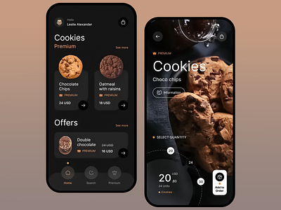 CookieCrave sales app design app app design bakery app cookie crave app cookie ordering app cookie selling app food delivery mobile app mobile app interface modern ux ui online bakery online snack store order cookies online personalized bakery realistic app design ui ui design ui ux ux ux design