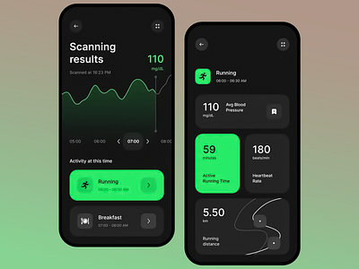 RunSync running app interface app app ui design athlete app blood pressure tracking distance tracking fintess app fitness tracker heartbeat monitoring mobile app mobile app interface personalized running app run sync run tracking running app running app interface running data ui ui ux ux workout tracker