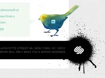 Footer bird black footer paint splatter squarespace twitter