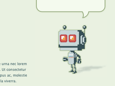 Robot character for website illustration mascott