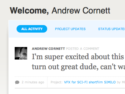 Refinement blue kickstarter ui web
