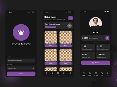 Chess Master | Mobile Design chess chess game mobile mobile design ui ux